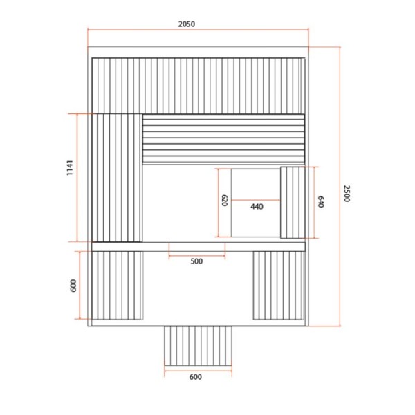 Sauna extérieur Gaïa Luna (6 places)