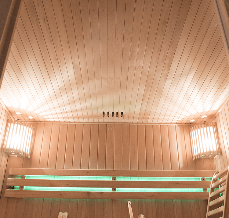 Lumiere et LED dans sauna vapeur venetian holl's