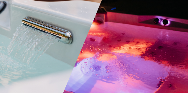 Lumières LED 7 coloris pour le jacuzzi design holl's